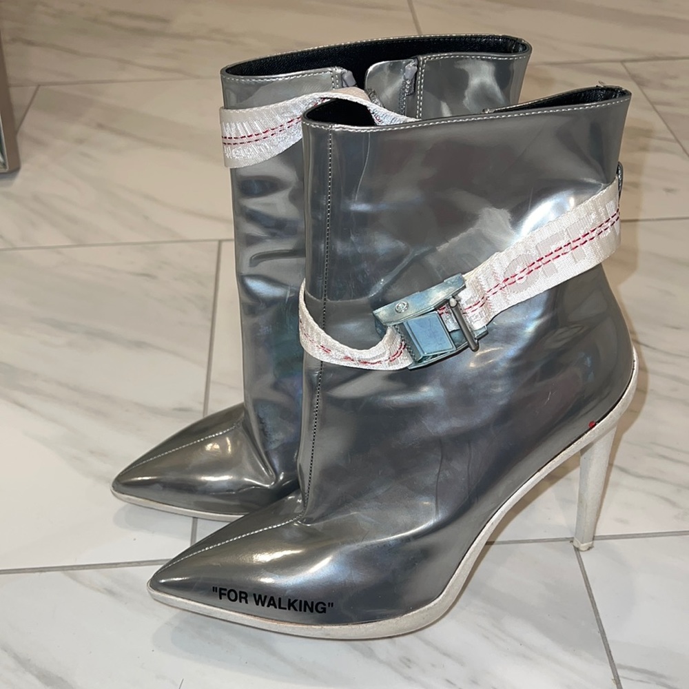 Off white booties